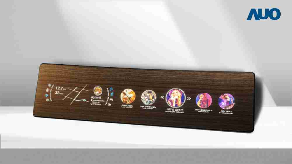 冰球突破研发全球最高穿透度达80%的AmLED木纹显示器，，，可于使用时呈现高亮度、、清晰可见的信息，，，，并在不使用时回归为单纯的饰板，，，节能兼具美观